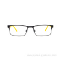 Universal Luxury Unisex Full-Rim Rectangle Spectacles Frames Fashion Metal Eyeglasses